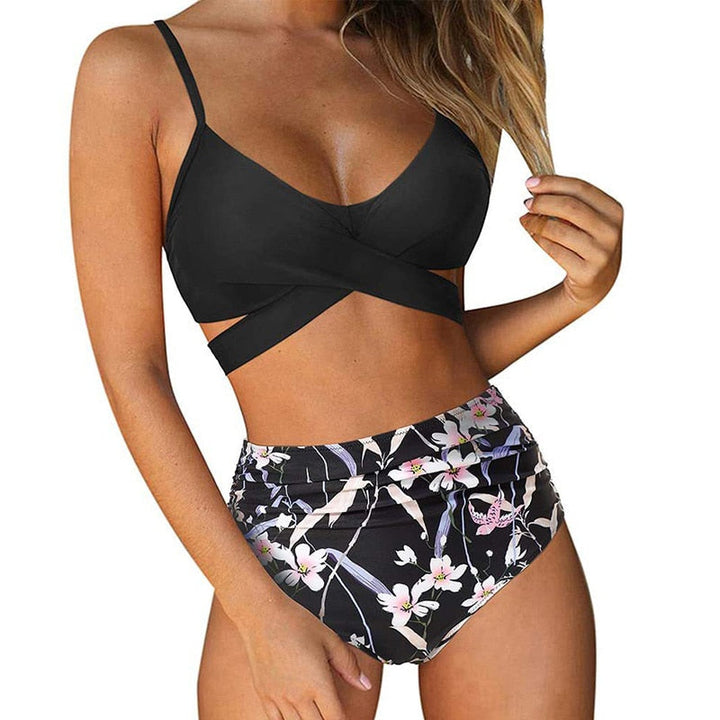 Women's High Waisted Colorful Bikini