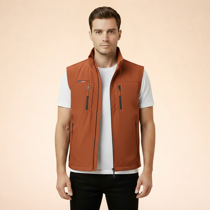 Men's Cargo Vest with Zip Pockets