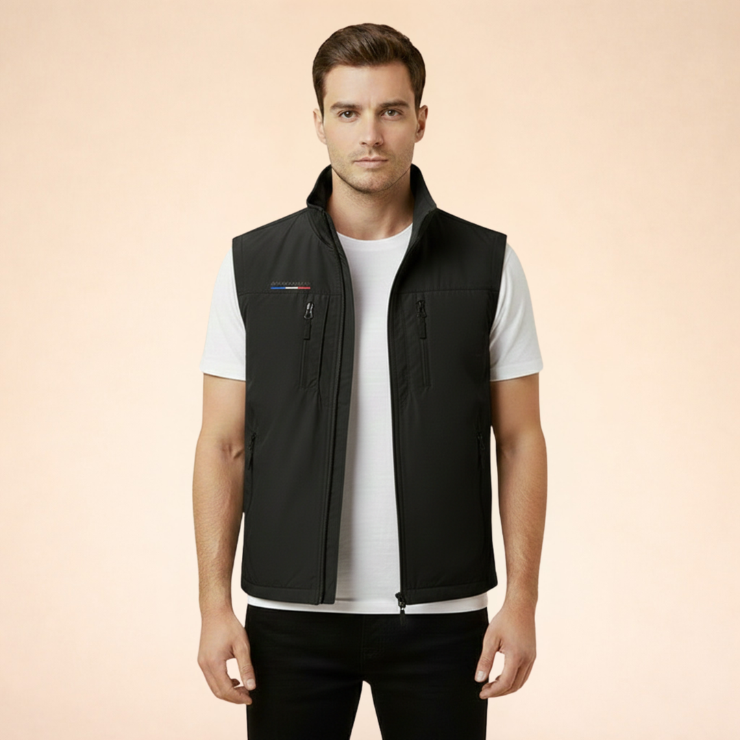 Men's Cargo Vest with Zip Pockets
