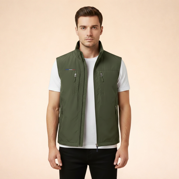 Men's Cargo Vest with Zip Pockets