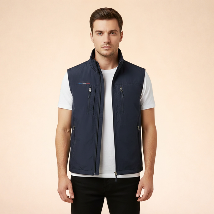 Men's Cargo Vest with Zip Pockets