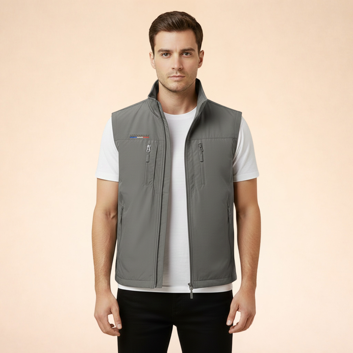 Men's Cargo Vest with Zip Pockets
