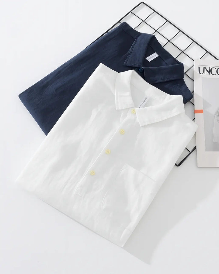 Men's Cotton Linen Popover Shirt