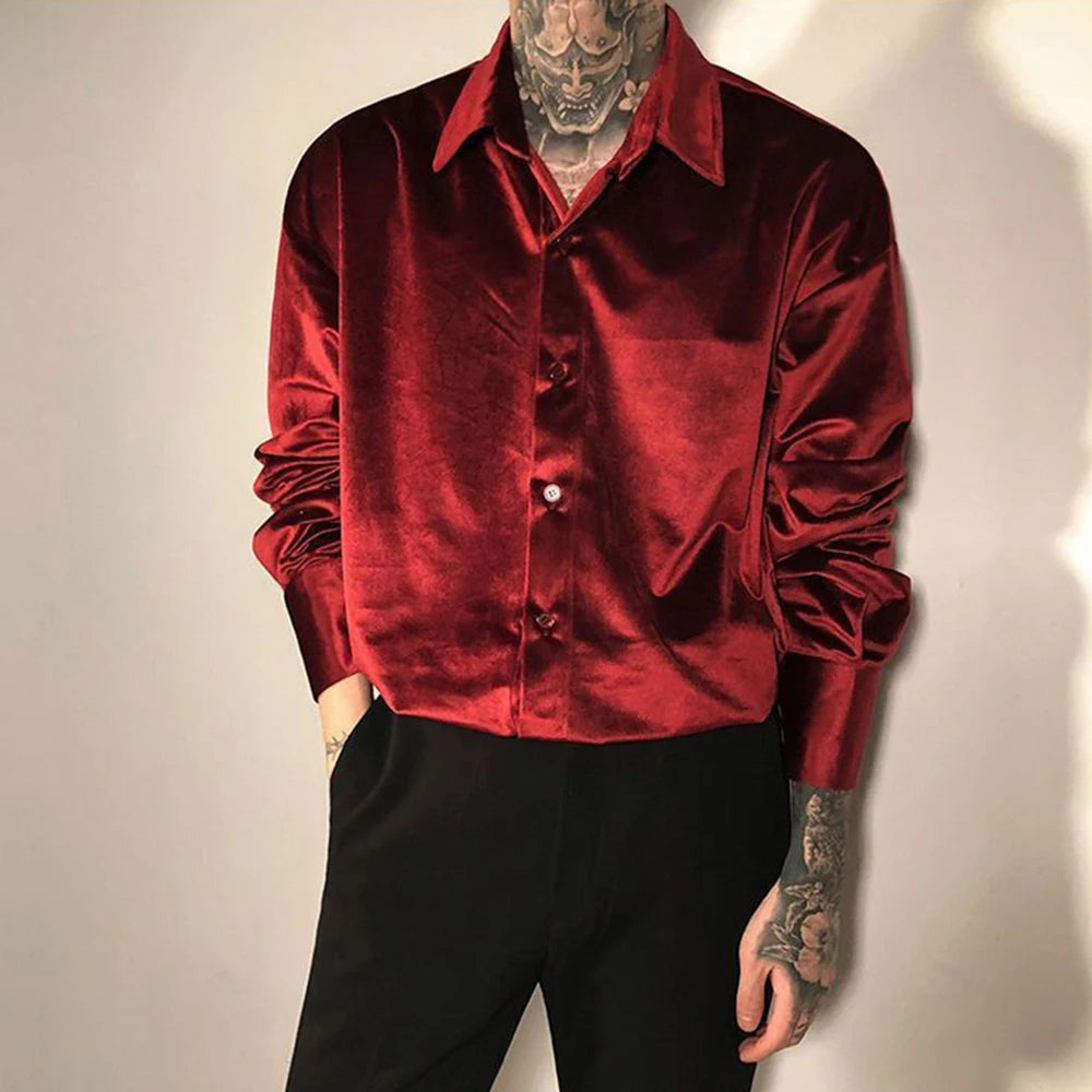 Men's Shimmering Long Sleeve Polo Shirt