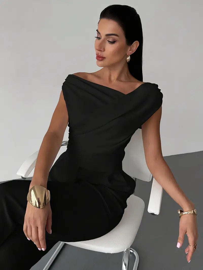 Céleste | Elegant Blouse with Decorative Draping