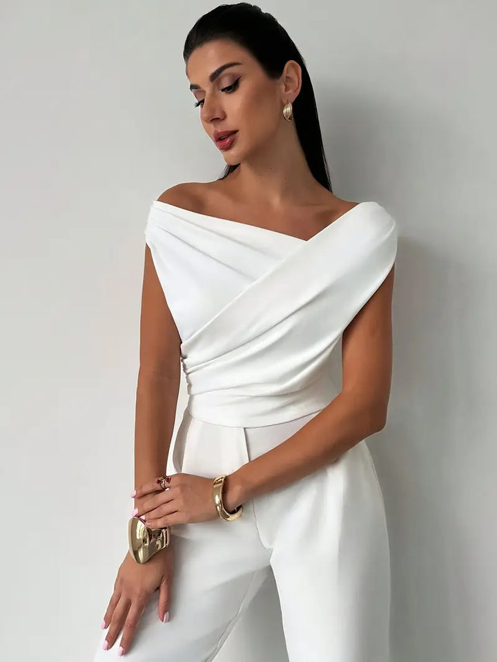 Céleste | Elegant Blouse with Decorative Draping