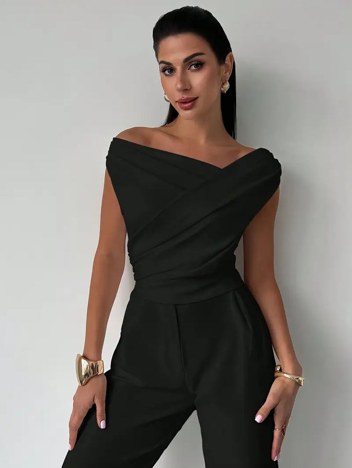 Céleste | Elegant Blouse with Decorative Draping