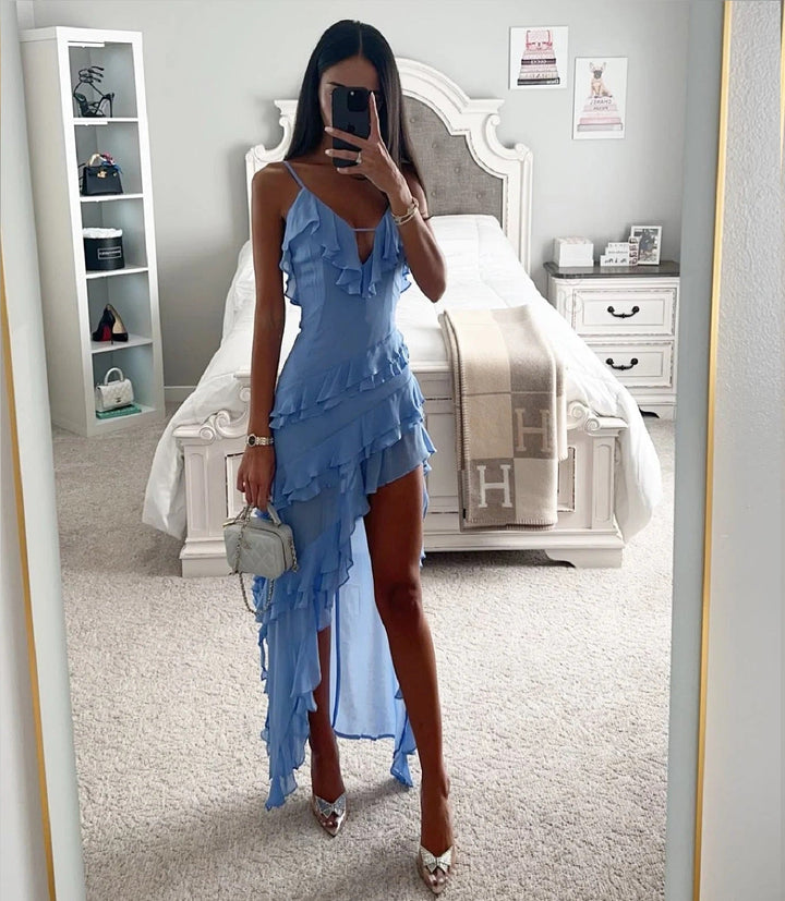 Women's Ruffle Wrap Maxi Dress