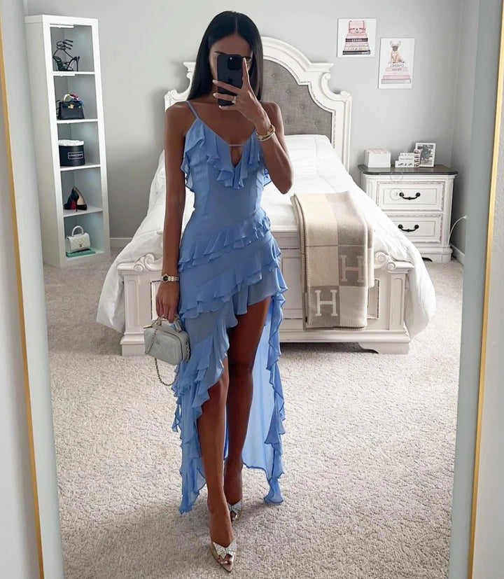 Women's Ruffle Wrap Maxi Dress