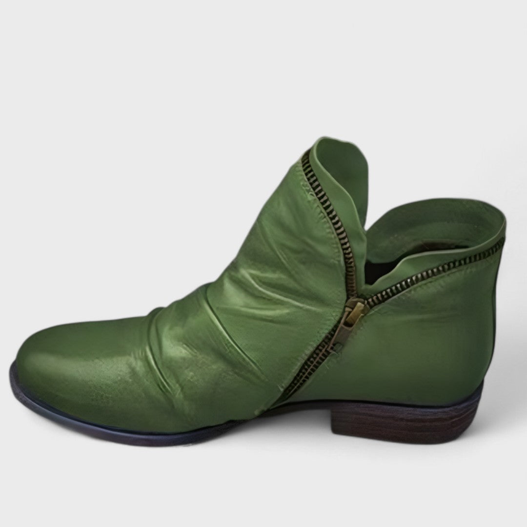 Botines de mujer con cremallera lateral