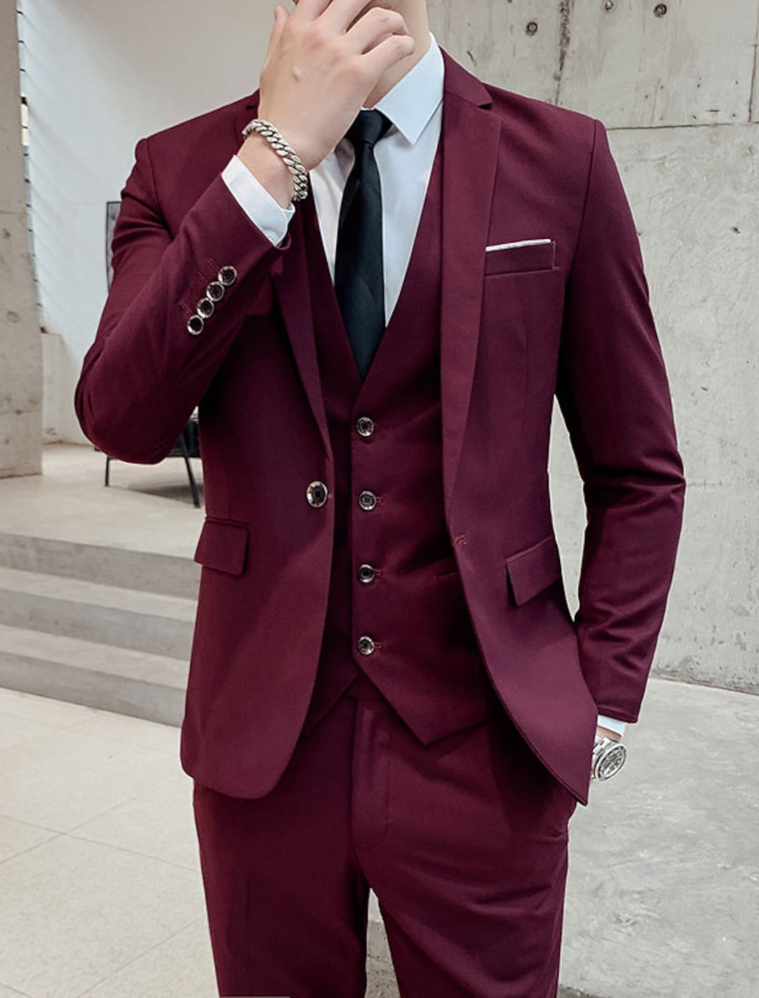 Men's Three-Piece Tailored Suit