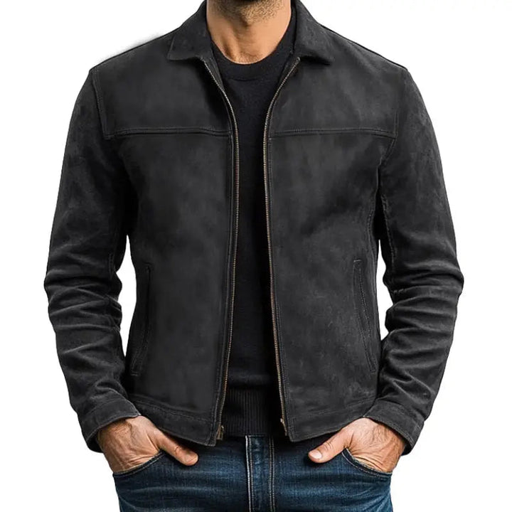Men's Leather Style Biker Jacket