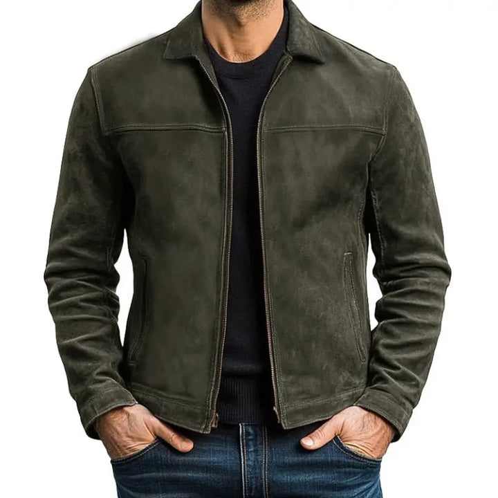 Men's Leather Style Biker Jacket