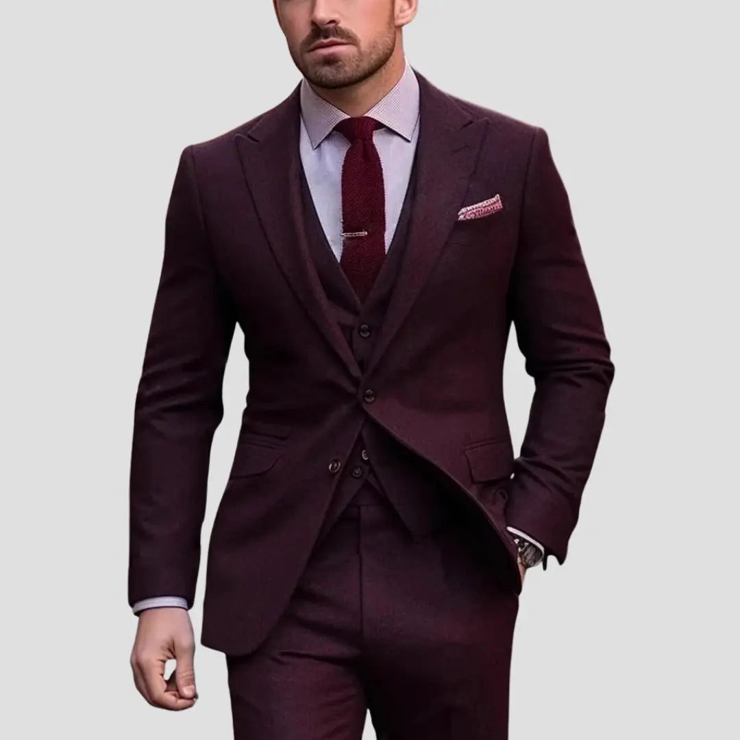 Men's Three-Piece Slim Fit Suit