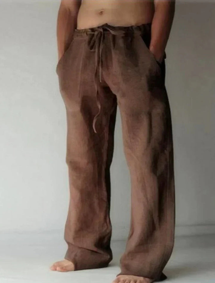 Men's Loose Fit Linen Trousers