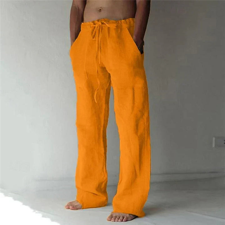 Men's Loose Fit Linen Trousers
