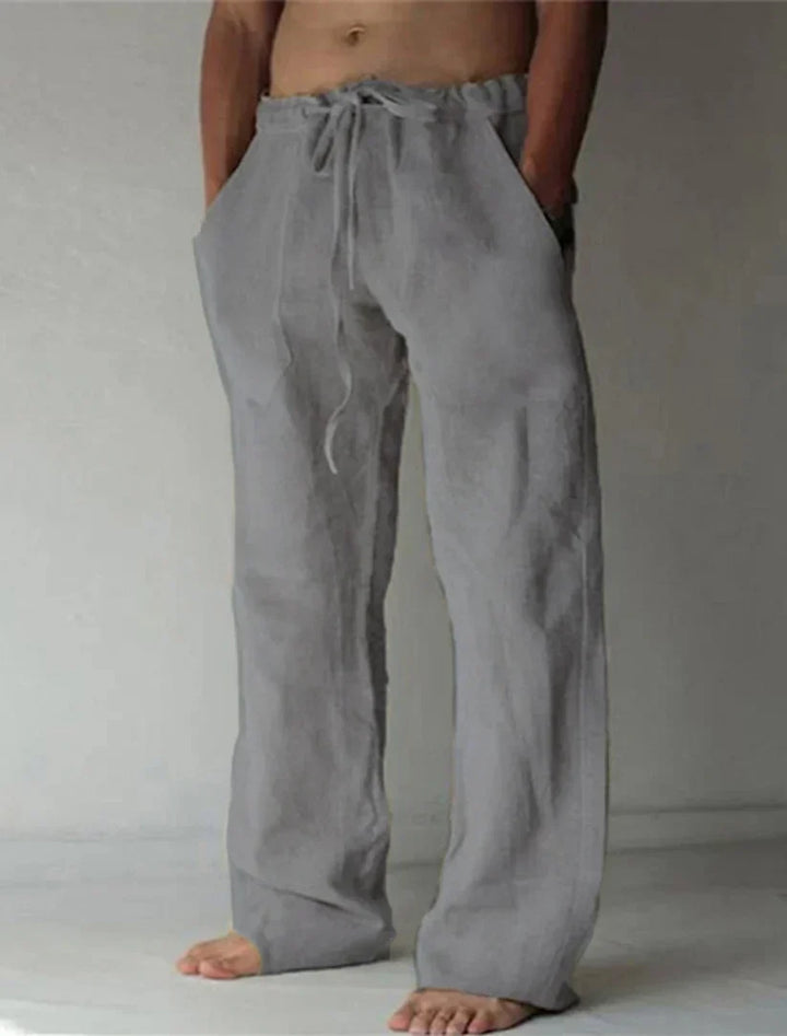 Men's Loose Fit Linen Trousers