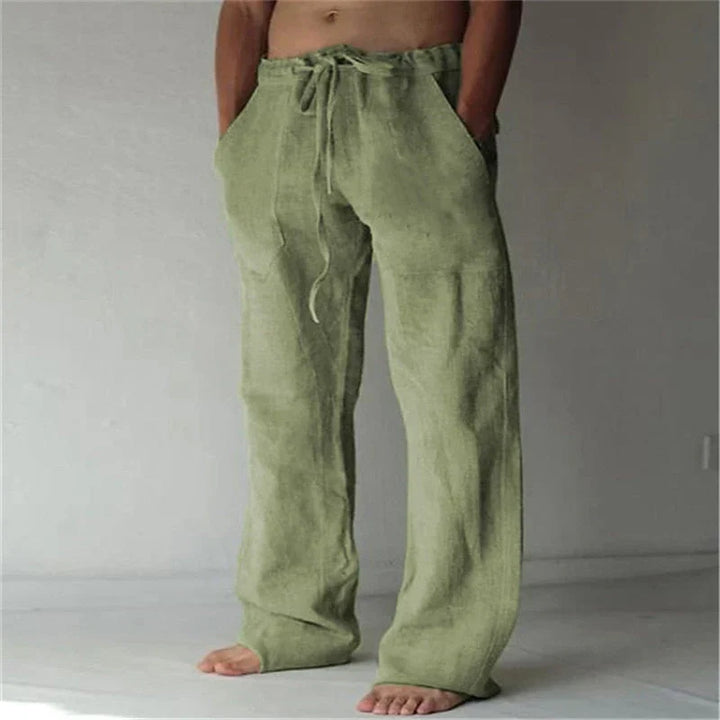 Men's Loose Fit Linen Trousers