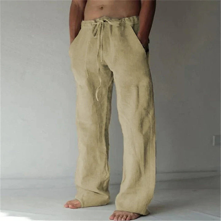 Men's Loose Fit Linen Trousers