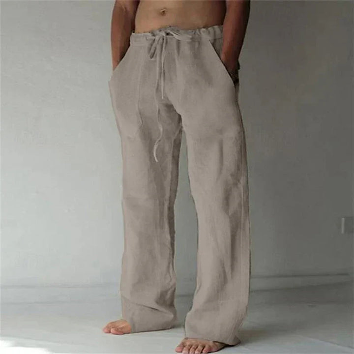 Men's Loose Fit Linen Trousers
