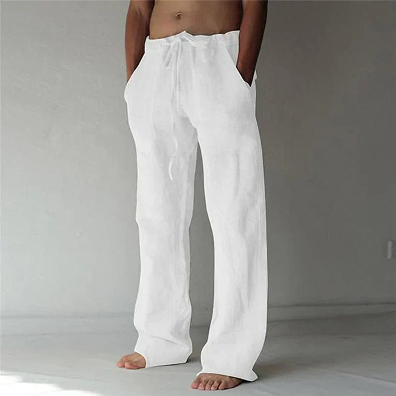 Men's Loose Fit Linen Trousers