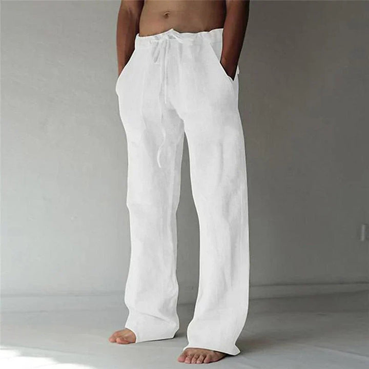 Men's Loose Fit Linen Trousers