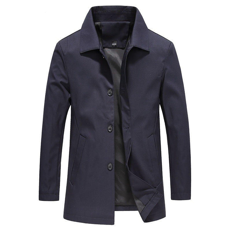 Men's Long Windproof Coat