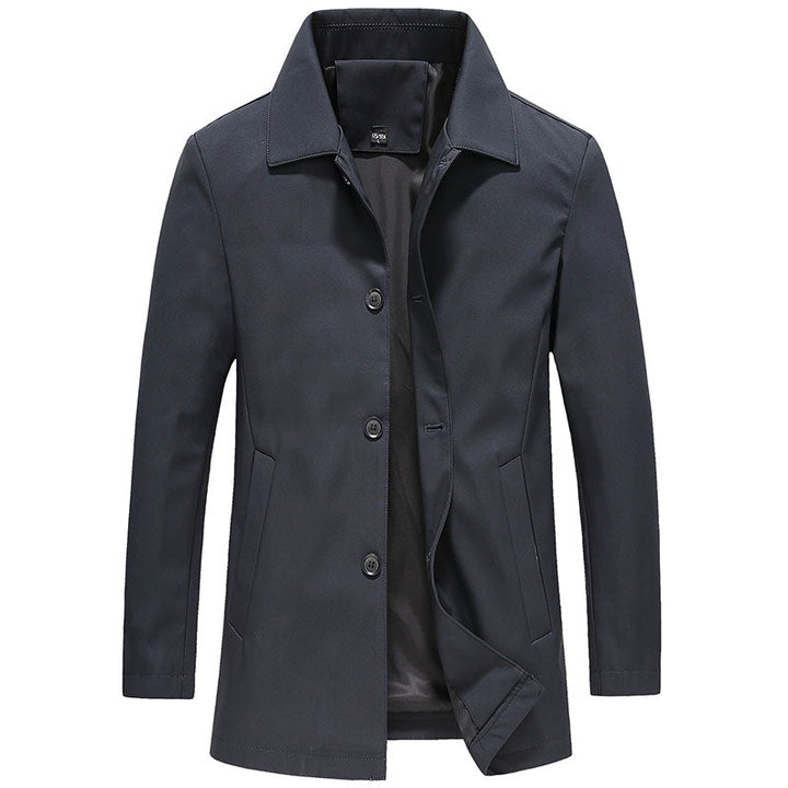 Men's Long Windproof Coat