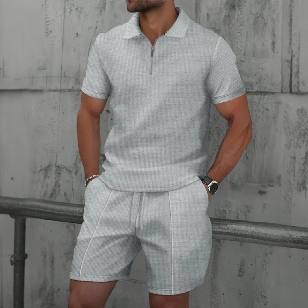 Men's Polo Shirt and Shorts Co-Ord Set