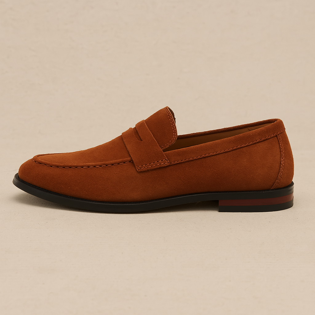 Mocassins à pampilles en daim pour homme