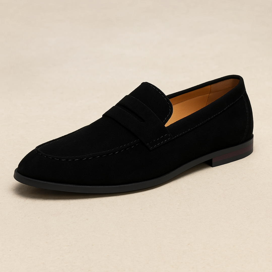 Mocassins à pampilles en daim pour homme