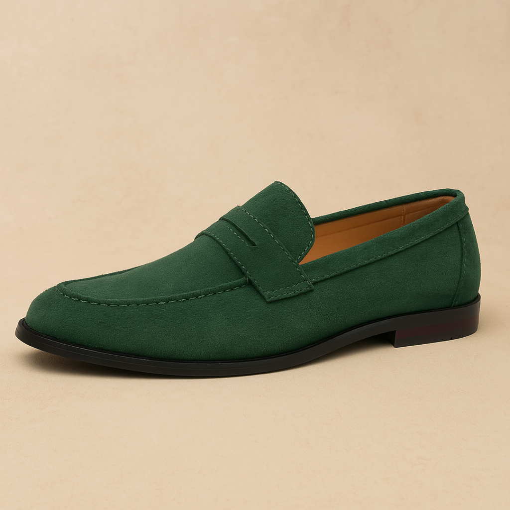 Mocassins à pampilles en daim pour homme