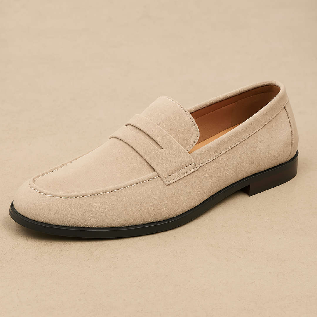 Mocassins à pampilles en daim pour homme