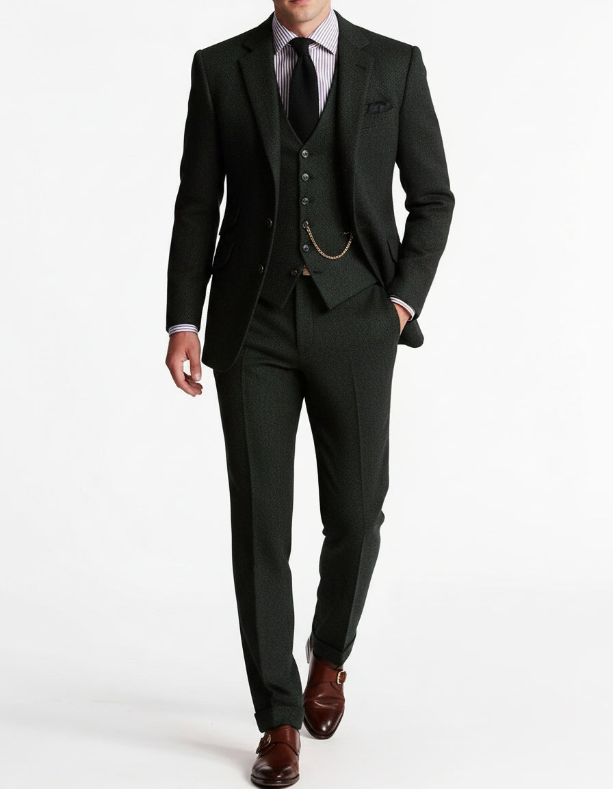 Costume homme en tweed trois pièces
