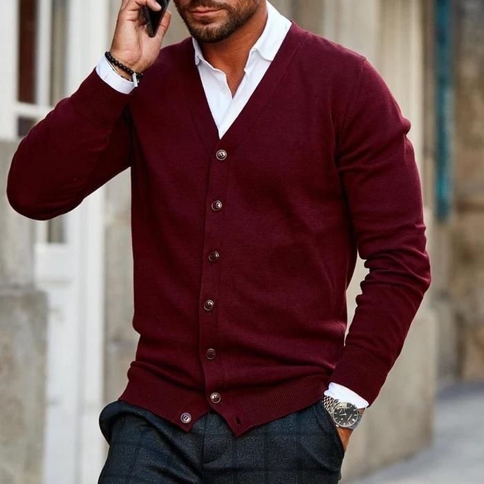 Men's V-Neck Cardigan