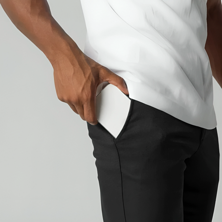 Marek | Muscle Fit Chino Pants with Elastic Waist