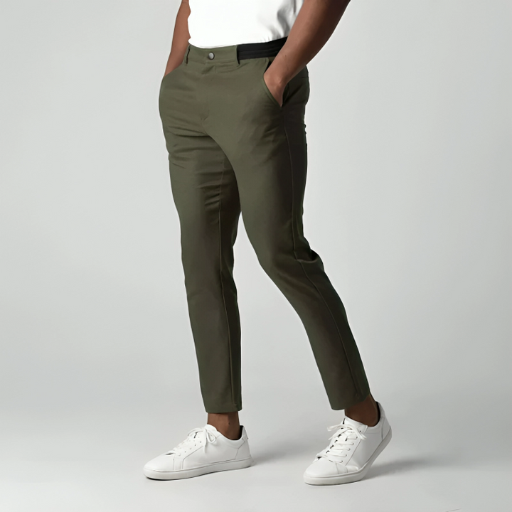 Marek | Muscle Fit Chino Pants with Elastic Waist