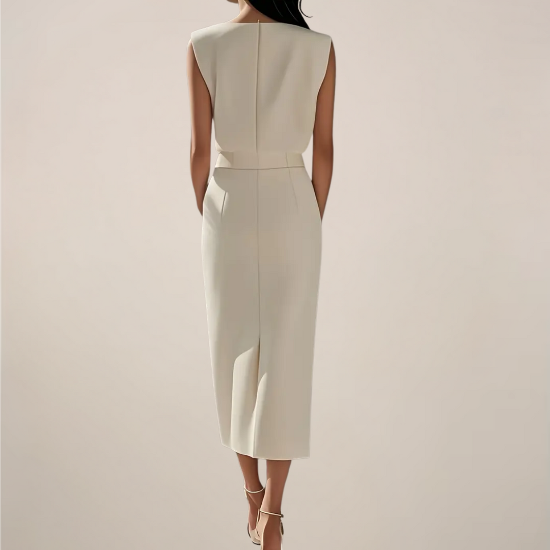 Emilia | Elegant Sleeveless Midi Dress