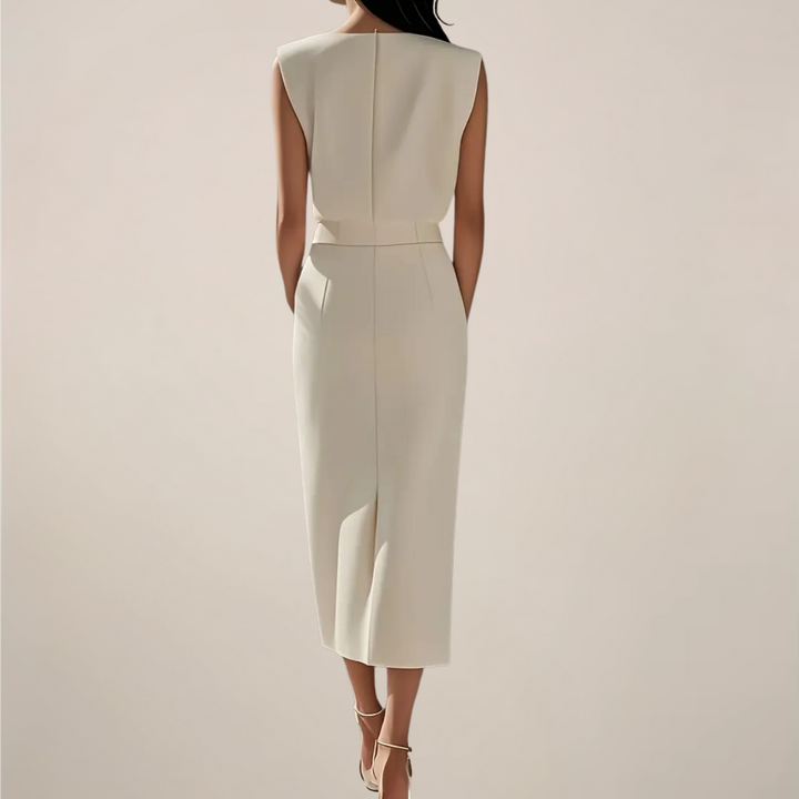 Emilia | Elegant Sleeveless Midi Dress