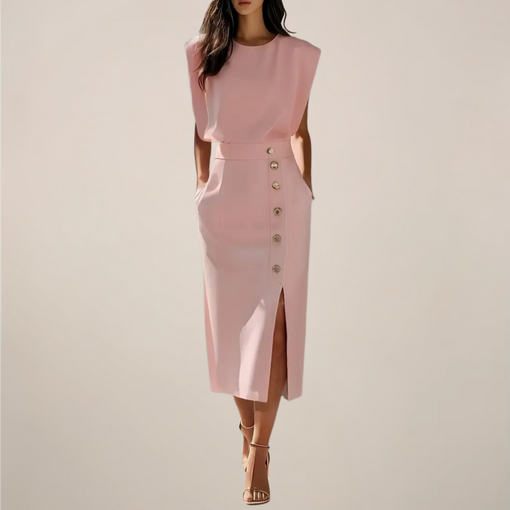 Emilia | Elegant Sleeveless Midi Dress