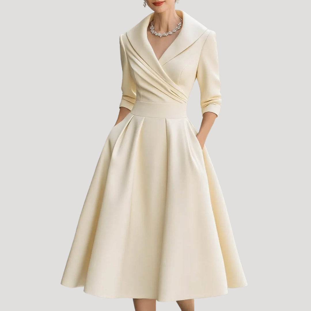 Elżbieta | Midi Wedding Dress with Wrap