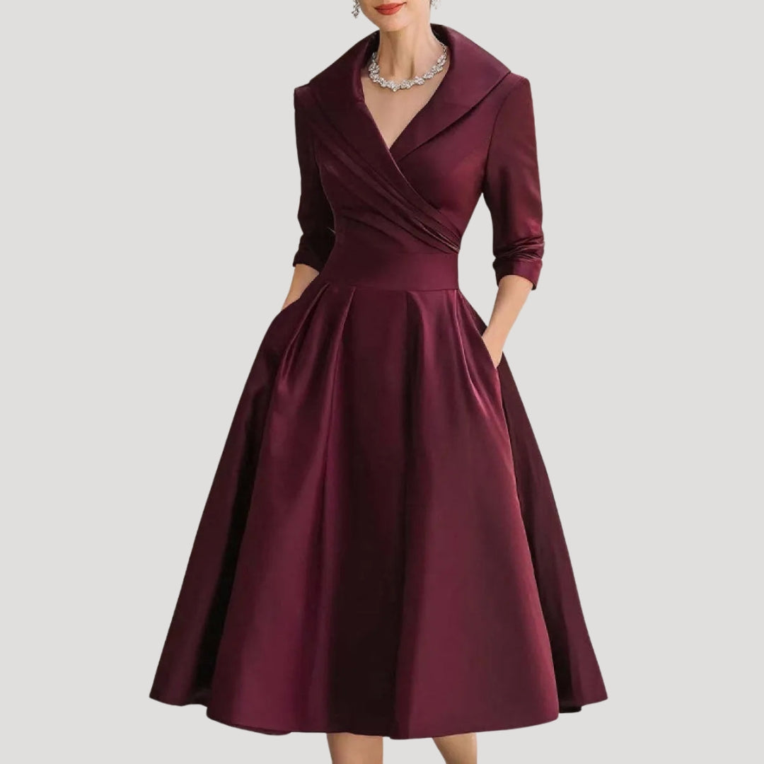 Elżbieta | Midi Wedding Dress with Wrap