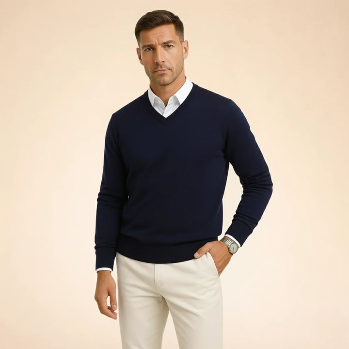 Men's Cashmere V-Neck Jumper