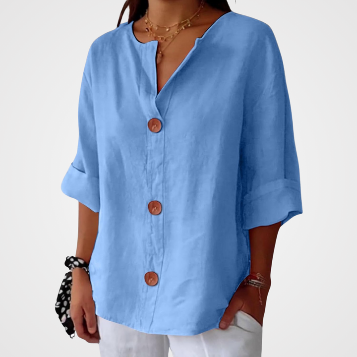Women's Cotton Linen Summer Blouse