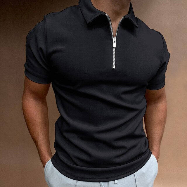 Men's Polo Shirt With Zipper