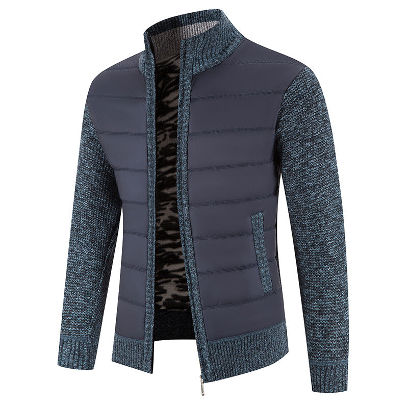 Veste matelassée hybride pour homme à manches en maille