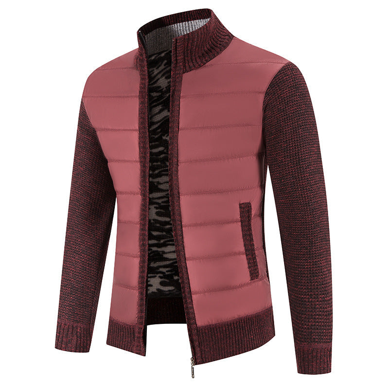 Veste matelassée hybride pour homme à manches en maille