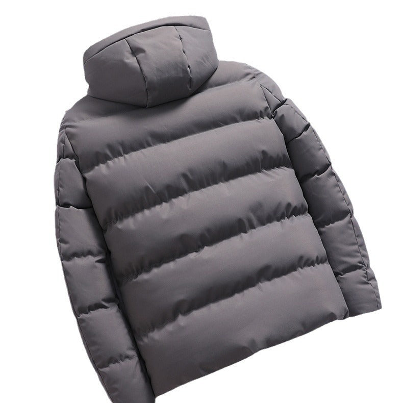 Men's Quilted Puffer Jacket with Hood