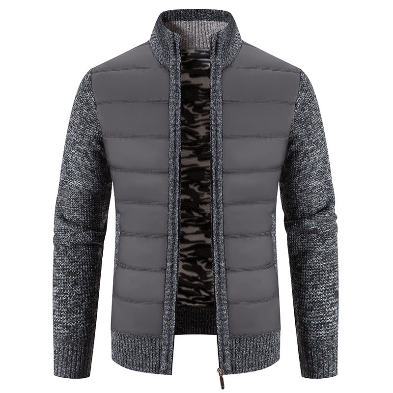 Veste matelassée hybride pour homme à manches en maille