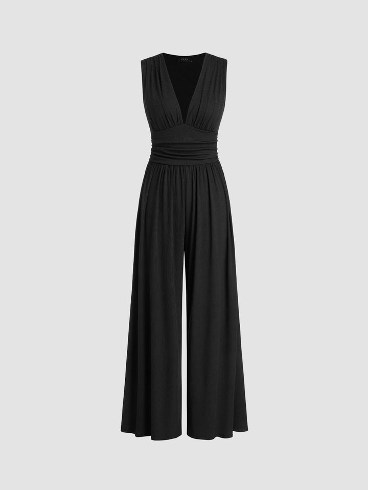 Women's Sleeveless Wide Leg Jumpsuit
